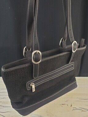 The Sak Crocheted Shoulder Bag in Black